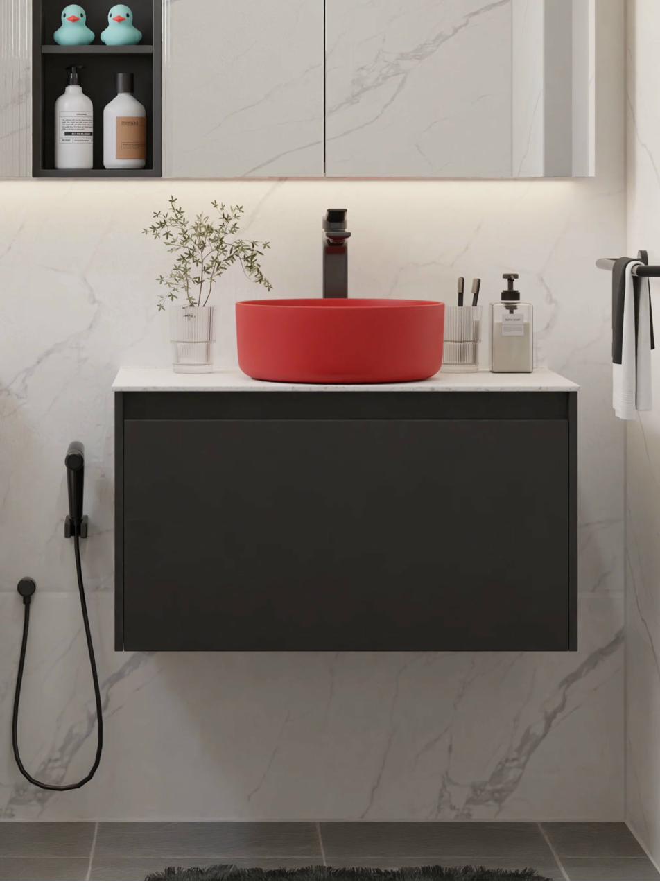 HERA Matt Black vanity cabinet