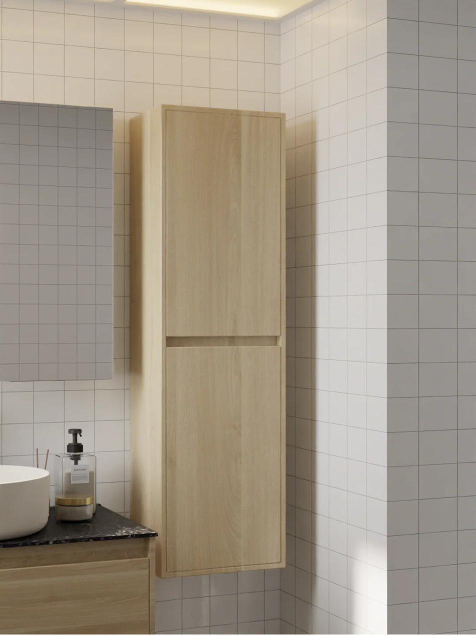 HERA Birch side column cabinet showing wood grain texture